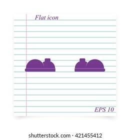 Boot flat icon.