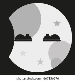 Boot flat icon.