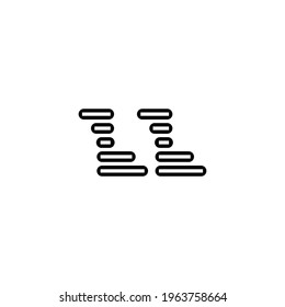 Boot flat icon. Simple style snow shoe big sale poster background symbol. Logo design element. T-shirt printing. Vector for sticker.