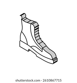 boot foot clothes isometric icon vector. boot foot clothes sign. isolated symbol illustration