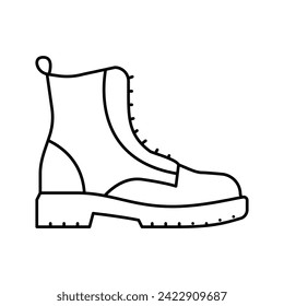 boot foot clothes line icon vector. boot foot clothes sign. isolated contour symbol black illustration