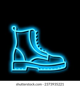 boot foot clothes neon light sign vector. boot foot clothes illustration