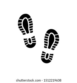 Boot Footsteps Icon Footprint Silhouette Stock Vector (Royalty Free ...