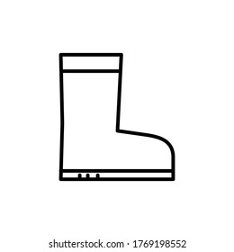 Boot, footwear, shoe icon with outline style vector for your web design