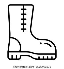 Boot, footwear, shoes icon in modern style for website mobile logo app UI design. simple vector icon. 
