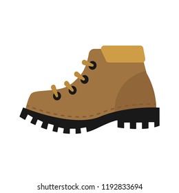 The boot. Footwear. Vector illustration. Brown shoe. EPS 10.