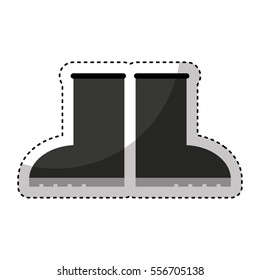 boot gardening equipment icon vector illustration design