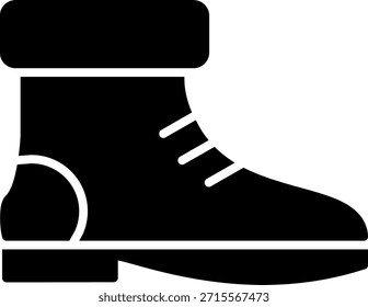 Boot Glyph Style Icon Design