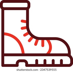 Boot Glyph Two Color Icon For Personal And Commercial Use.
