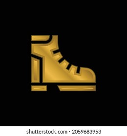 Boot-gold-platziertes Symbol oder Logo-Vektorgrafik