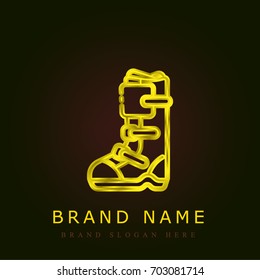 Boot golden metallic logo