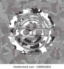 Boot grey camouflaged emblem