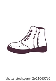 boot in hand-drawn style, art vector illustration 