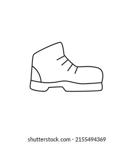 Boot, Hiking Footwear  Icon Line Style Icon, Style Isolated On White Background