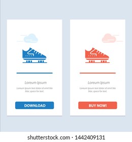 Boot, Ice, Skate, Skates, Skating  Blue and Red Download and Buy Now web Widget Card Template