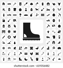 boot icon. agriculture set. vector sign symbol on white background