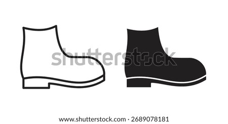 Boot icon clipart and lineart vector symbols