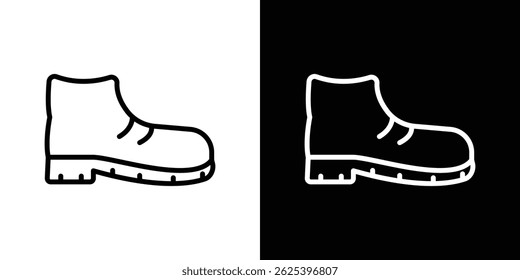 Boot icon concept stroke on white background