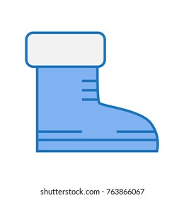 boot icon  flat color