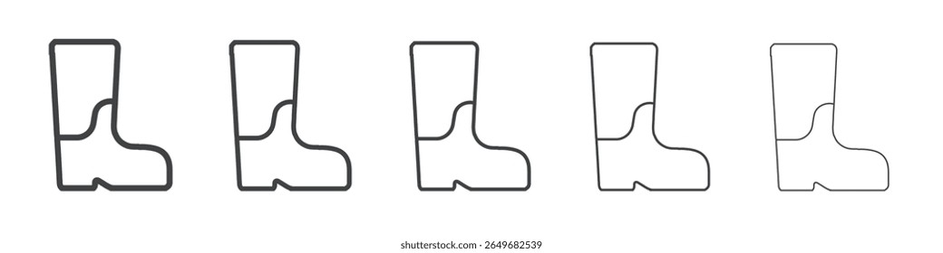 Icono de arranque plano símbolo de ilustración delgada