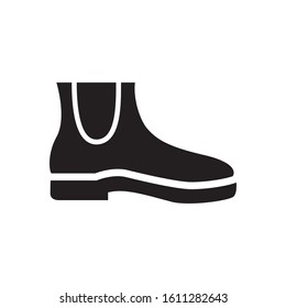 boot icon, glyph style design