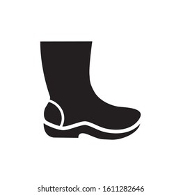 boot icon, glyph style design