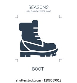 boot icon. high quality filled boot icon on white background. from seasons collection flat trendy vector boot symbol. use for web and mobile