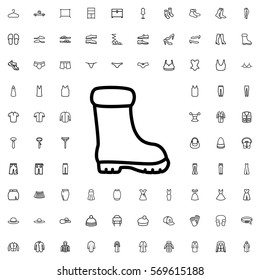 boot icon illustration isolated vector sign symbol