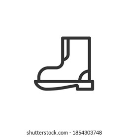 Icono de arranque aislado en fondo blanco. Símbolo de calzado moderno, simple, vector, icono para el diseño de sitios web, aplicación móvil, ui. Ilustración vectorial