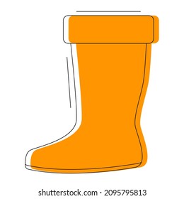 Boot icon isolated on white background. Flat vector illustration