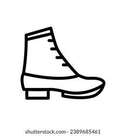 boot icon line style vector