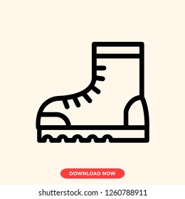 Boot icon modern vector style