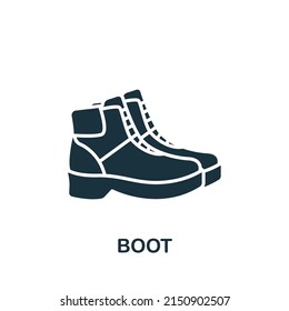 Boot icon. Monochrome simple Clothes icon for templates, web design and infographics