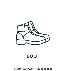 Boot icon. Monochrome simple Clothes icon for templates, web design and infographics