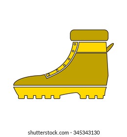 Boot icon on white background.  Vector illustration.
