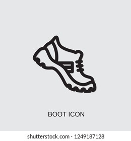 boot icon. outline boot icon from clothes collection. Use for web, mobile, infographics and UI/UX elements. Trendy boot icon.