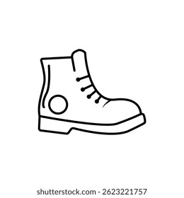 Boot icon. Outline illustration of boot vector icon for web design isolated on white background