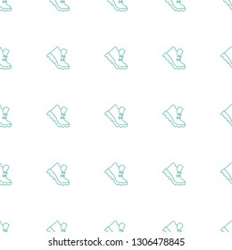 boot icon pattern seamless white background. Editable line boot icon. boot icon pattern for web and mobile.