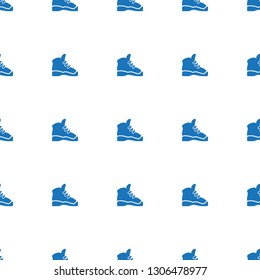 boot icon pattern seamless white background. Editable filled boot icon. boot icon pattern for web and mobile.
