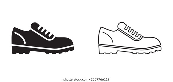 Boot icon, safety boot symbol vector illustration