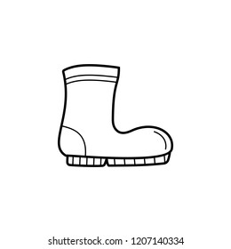 Boot icon. Simple outline vector of autumn set for UI and UX, website or mobile application