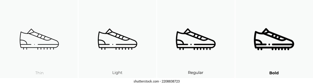 boot icon. Thin, Light Regular And Bold style design isolated on white background