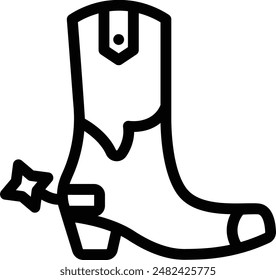 boot icon. Thin Linear Style Design Isolated On White Background