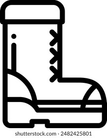 boot icon. Thin Linear Style Design Isolated On White Background