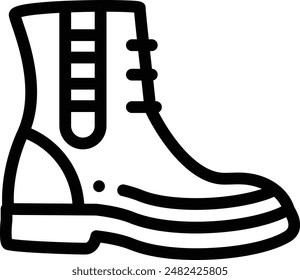 boot icon. Thin Linear Style Design Isolated On White Background