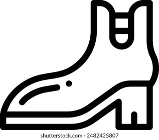 boot icon. Thin Linear Style Design Isolated On White Background
