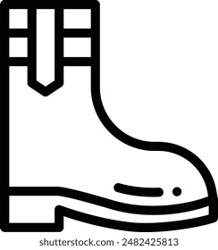 boot icon. Thin Linear Style Design Isolated On White Background
