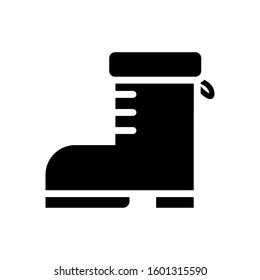 Boot icon vector in flat style design