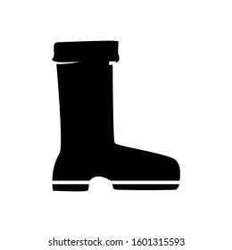 Boot icon vector in flat style design