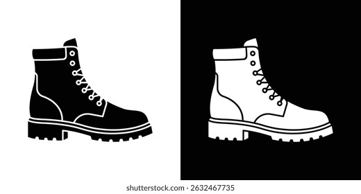 Boot icon Vector in flat style. Collection silhouettes